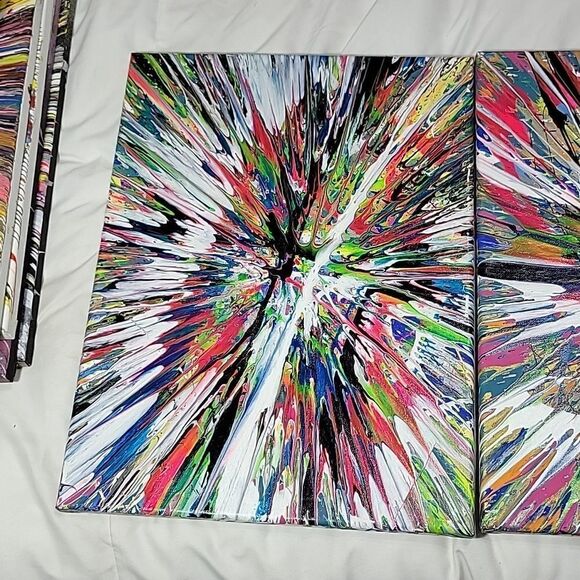 Original 3 piece spin art each one is 12x16 - Picture 2 of 10